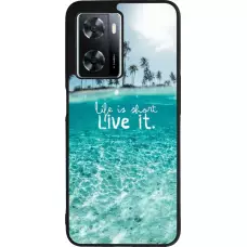 Coque OPPO A57 5G - Silicone rigide noir Summer 18 24