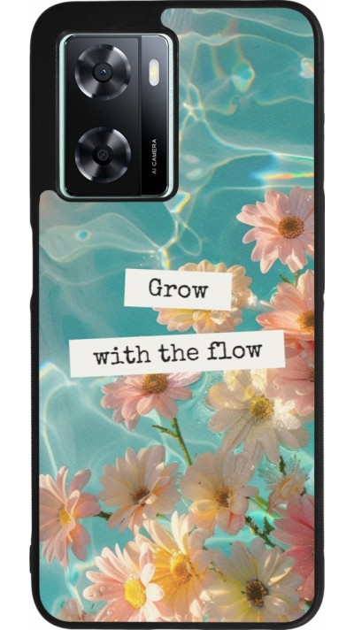 Coque OPPO A57 5G - Silicone rigide noir Summer 2025 Grow with the flow