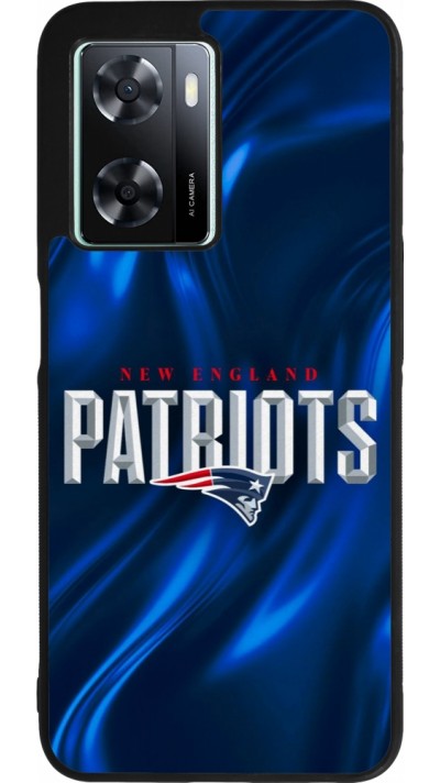 Coque OPPO A57 5G - Silicone rigide noir Super Bowl 26 Patriots 2