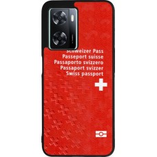 Coque OPPO A57 5G - Silicone rigide noir Swiss Passport