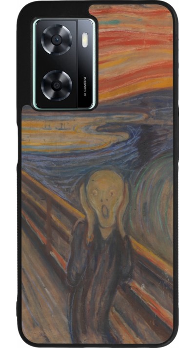 Coque OPPO A57 5G - Silicone rigide noir Tableau art - Le Cri - Edvard Munch