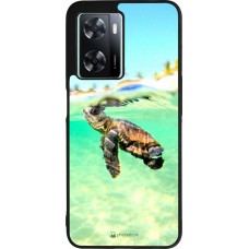 Coque OPPO A57 5G - Silicone rigide noir Turtle Underwater
