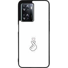 OPPO A57 5G Case Hülle - Silikon schwarz Valentine 2024 heat by Millennials