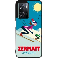 OPPO A57 5G Case Hülle - Silikon schwarz Zermatt Ski Downhill