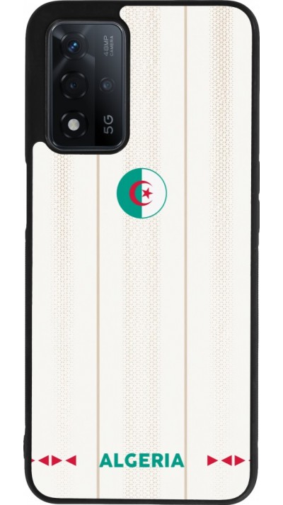 Coque OPPO A93s 5G - Silicone rigide noir Maillot de football Algérie 2026 personnalisable
