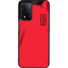 OPPO A93s 5G Case Hülle - Silikon schwarz Südkorea 2022 personalisierbares Fussballtrikot