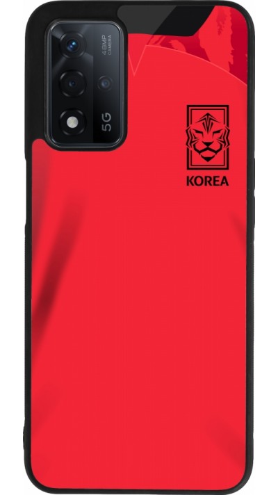 OPPO A93s 5G Case Hülle - Silikon schwarz Südkorea 2022 personalisierbares Fussballtrikot