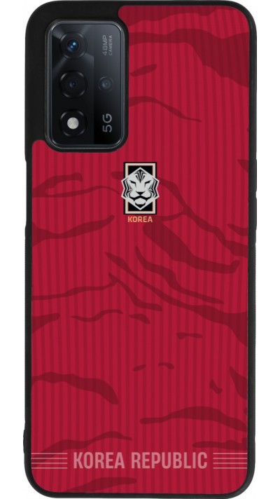 Coque OPPO A93s 5G - Silicone rigide noir Maillot de football Corée du Sud 2026 personnalisable