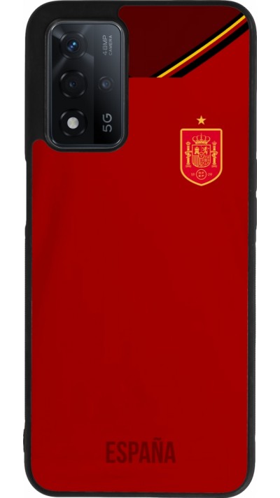 OPPO A93s 5G Case Hülle - Silikon schwarz Spanien 2022 personalisierbares Fußballtrikot