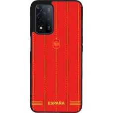 Coque OPPO A93s 5G - Silicone rigide noir Maillot de football Espagne 2026 personnalisable