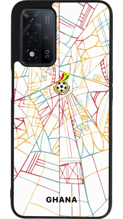 Coque OPPO A93s 5G - Silicone rigide noir Maillot de football Ghana 2026 personnalisable
