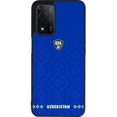 Coque OPPO A93s 5G - Silicone rigide noir Maillot de football Ouzbékistan 2026 personnalisable