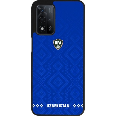 Coque OPPO A93s 5G - Silicone rigide noir Maillot de football Ouzbékistan 2026 personnalisable