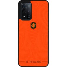 Coque OPPO A93s 5G - Silicone rigide noir Maillot de football Pays-Bas 2026 personnalisable