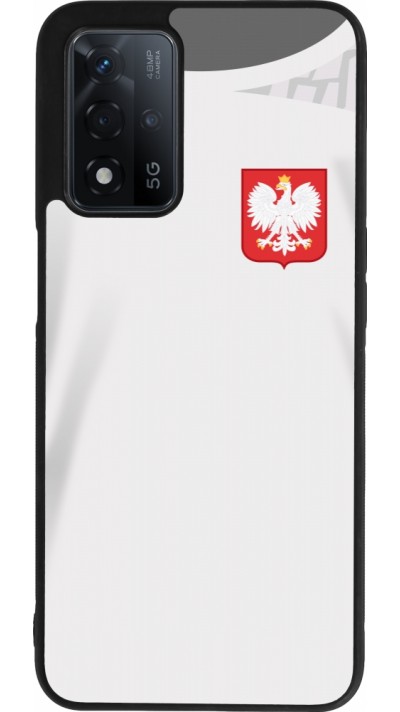 OPPO A93s 5G Case Hülle - Silikon schwarz Polen 2022 personalisierbares Fussballtrikot