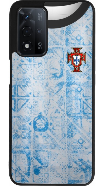 OPPO A93s 5G Case Hülle - Silikon schwarz Portugal Away personalisierbares Fussballtrikot