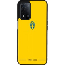 Coque OPPO A93s 5G - Silicone rigide noir Maillot de football Suède 2026 personnalisable