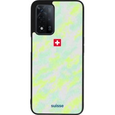 Coque OPPO A93s 5G - Silicone rigide noir Maillot de football Suisse Away 2026 personnalisable