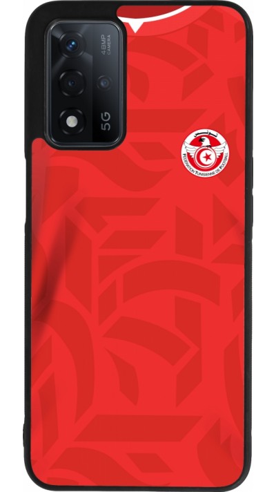 OPPO A93s 5G Case Hülle - Silikon schwarz Tunesien 2022 personalisierbares Fussballtrikot