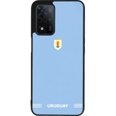 Coque OPPO A93s 5G - Silicone rigide noir Maillot de football Uruguay 2026 personnalisable