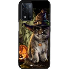 OPPO A93s 5G Case Hülle - Silikon schwarz Halloween 21 Witch cat