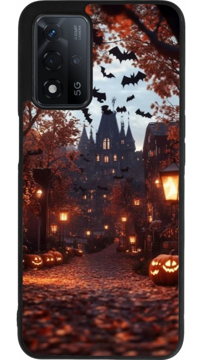 OPPO A93s 5G Case Hülle - Silikon schwarz Halloween 2025 Haunted house