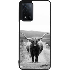 OPPO A93s 5G Case Hülle - Silikon schwarz Highland cattle