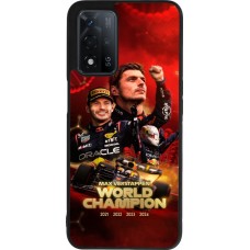 Coque OPPO A93s 5G - Silicone rigide noir Max Verstappen Champion 2023