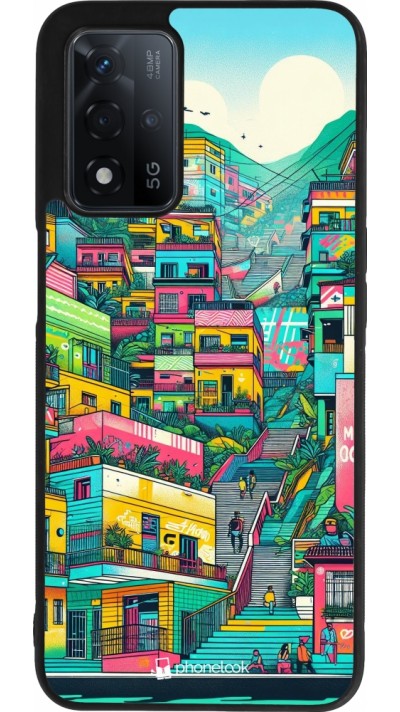 OPPO A93s 5G Case Hülle - Silikon schwarz Medellin Comuna 13 Kunst