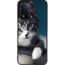 OPPO A93s 5G Case Hülle - Silikon schwarz Meow 23