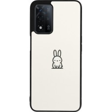 Coque OPPO A93s 5G - Silicone rigide noir Minimal bunny cutie