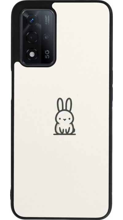 OPPO A93s 5G Case Hülle - Silikon schwarz Minimal Häschen Süße