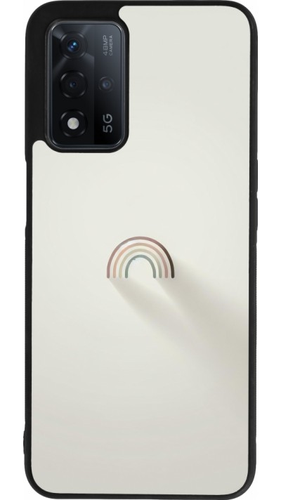 OPPO A93s 5G Case Hülle - Silikon schwarz Mini Regenbogen Minimal