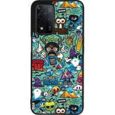 OPPO A93s 5G Case Hülle - Silikon schwarz Mixed Cartoons Turquoise