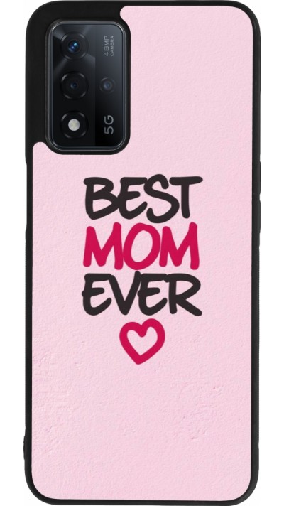 OPPO A93s 5G Case Hülle - Silikon schwarz Mom 2023 best Mom ever pink