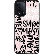 Coque OPPO A93s 5G - Silicone rigide noir Mom 2024 Super mom