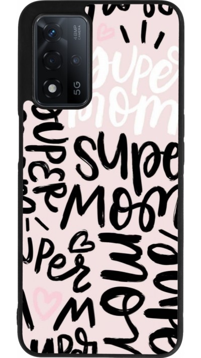 OPPO A93s 5G Case Hülle - Silikon schwarz Mom 2024 Super mom