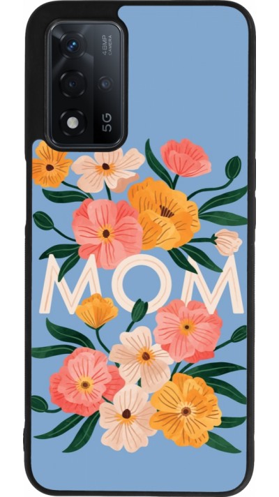 OPPO A93s 5G Case Hülle - Silikon schwarz Mom 2026 Flowers