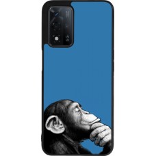 Coque OPPO A93s 5G - Silicone rigide noir Monkey Pop Art
