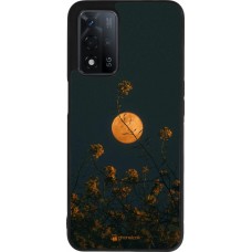 OPPO A93s 5G Case Hülle - Silikon schwarz Moon Flowers