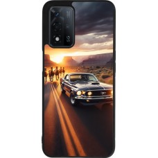 OPPO A93s 5G Case Hülle - Silikon schwarz Mustang 69 Grand Canyon