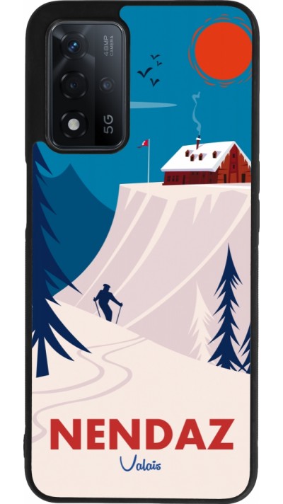 OPPO A93s 5G Case Hülle - Silikon schwarz Nendaz Cabane Ski