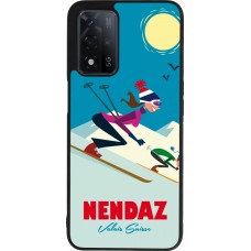 Coque OPPO A93s 5G - Silicone rigide noir Nendaz Ski Downhill