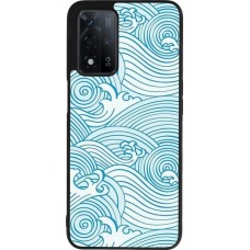 Coque OPPO A93s 5G - Silicone rigide noir Ocean Waves