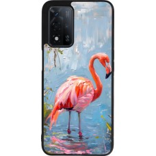 Coque OPPO A93s 5G - Silicone rigide noir Paint Flamingo