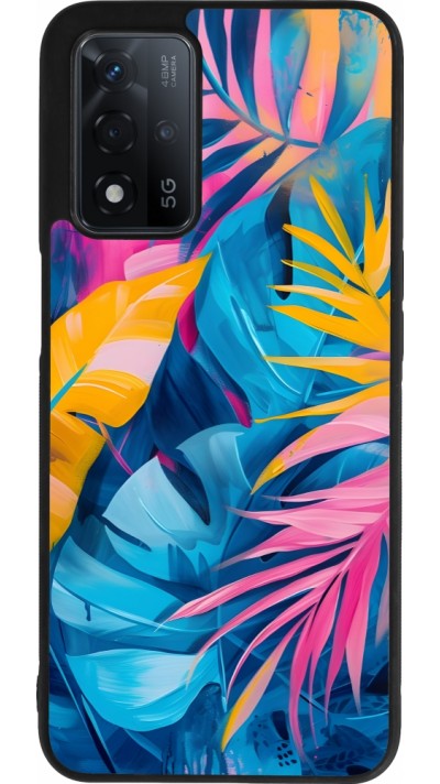 OPPO A93s 5G Case Hülle - Silikon schwarz Palms Blue