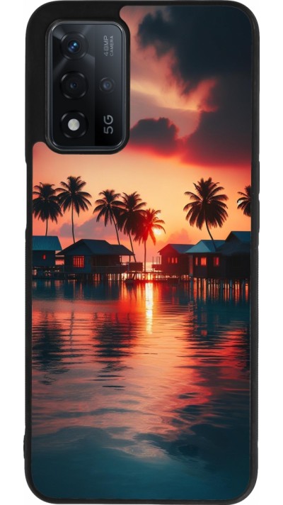 OPPO A93s 5G Case Hülle - Silikon schwarz Paradies Malediven
