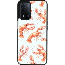 Coque OPPO A93s 5G - Silicone rigide noir Pattern de homards pastels