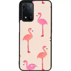 Coque OPPO A93s 5G - Silicone rigide noir Pink Flamingos Pattern