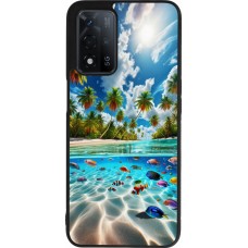 Coque OPPO A93s 5G - Silicone rigide noir Plage Paradis